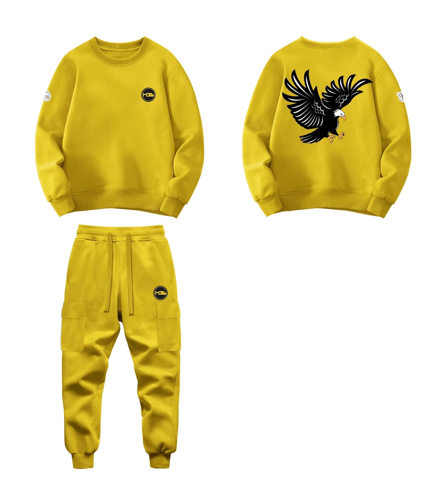 Detalhe do fecho frontal e logótipo no tracksuit BANGI masculino