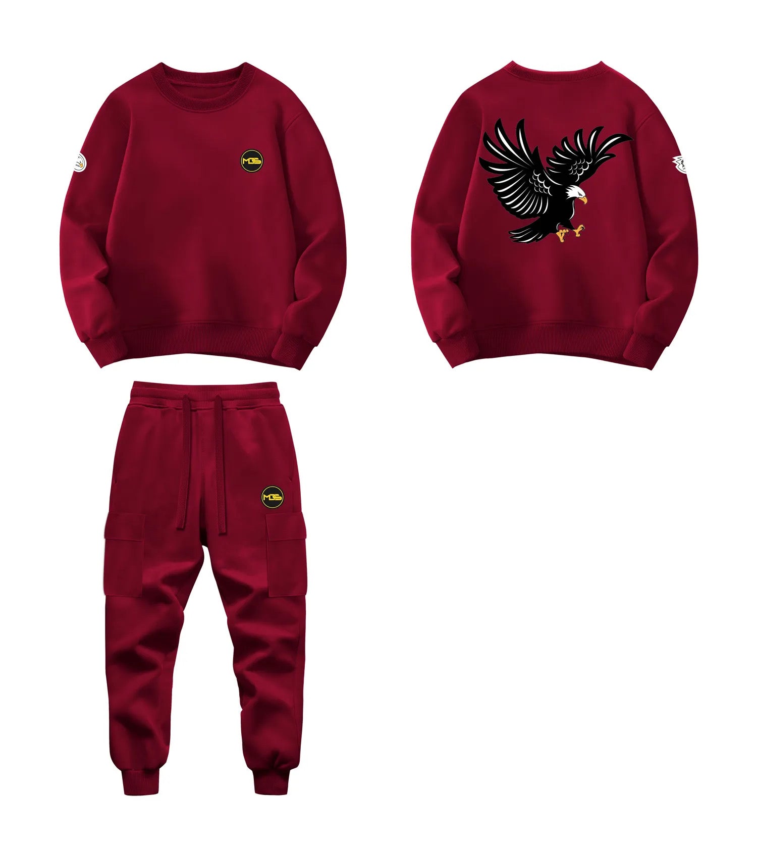 Conjunto tracksuit BANGI com calças e casaco em tecido leve